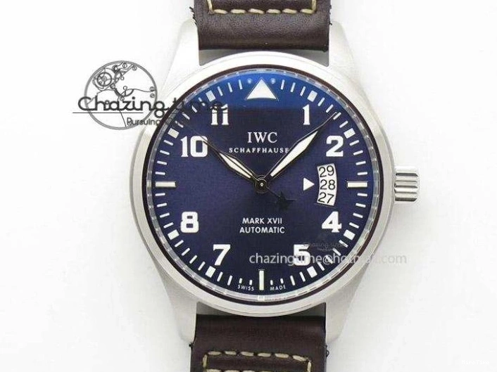 MIROTIME 0419 MARK XVIII Le Petit Prince IW327004 SS FKF 1:1 Best Edition Blue Dial On Brown Leather Strap Trendsetting 7117